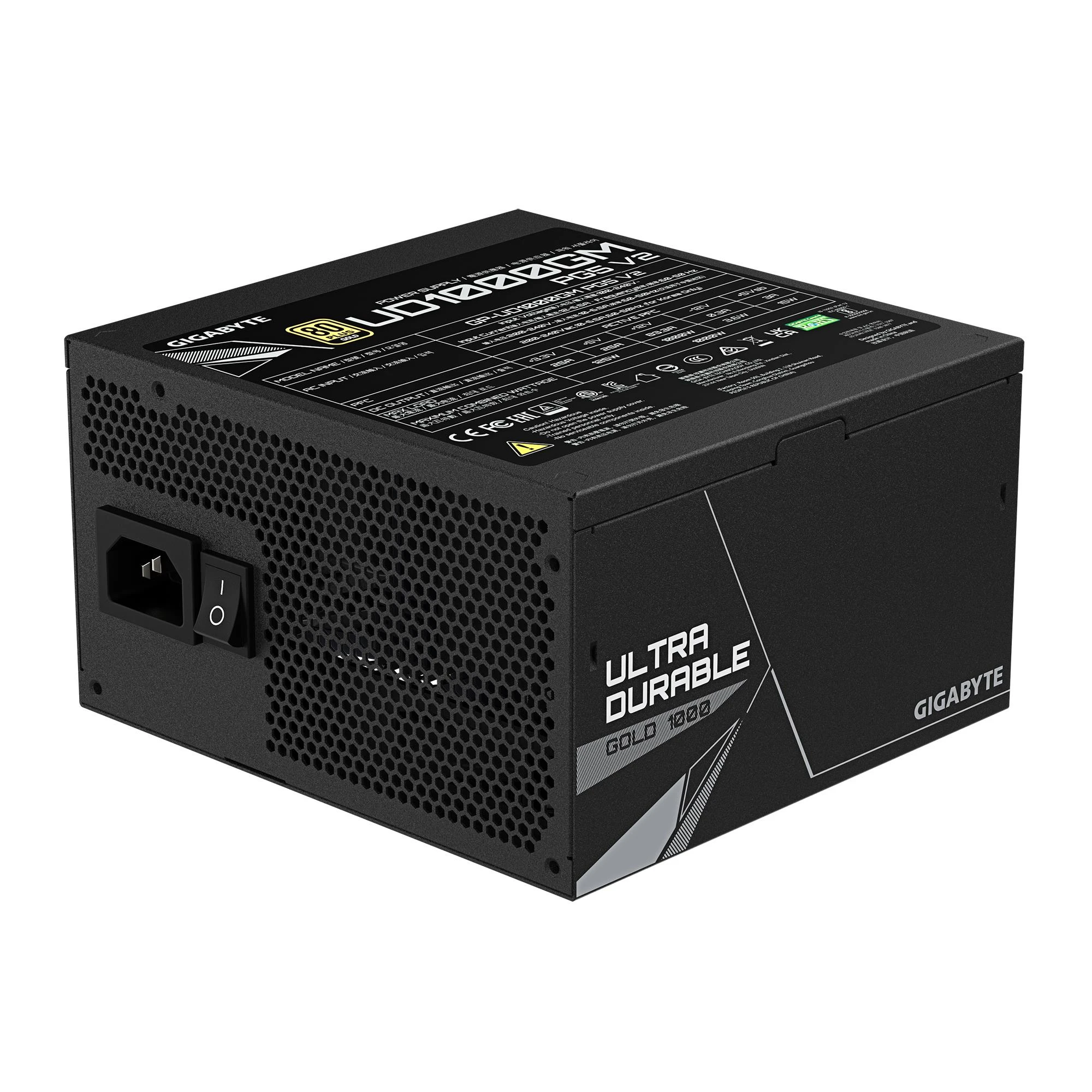 GIGABYTE UD1000GM PG5 V2 1000W – Alimentatore PSU modulare ATX 3.1 80 PLUS Gold
