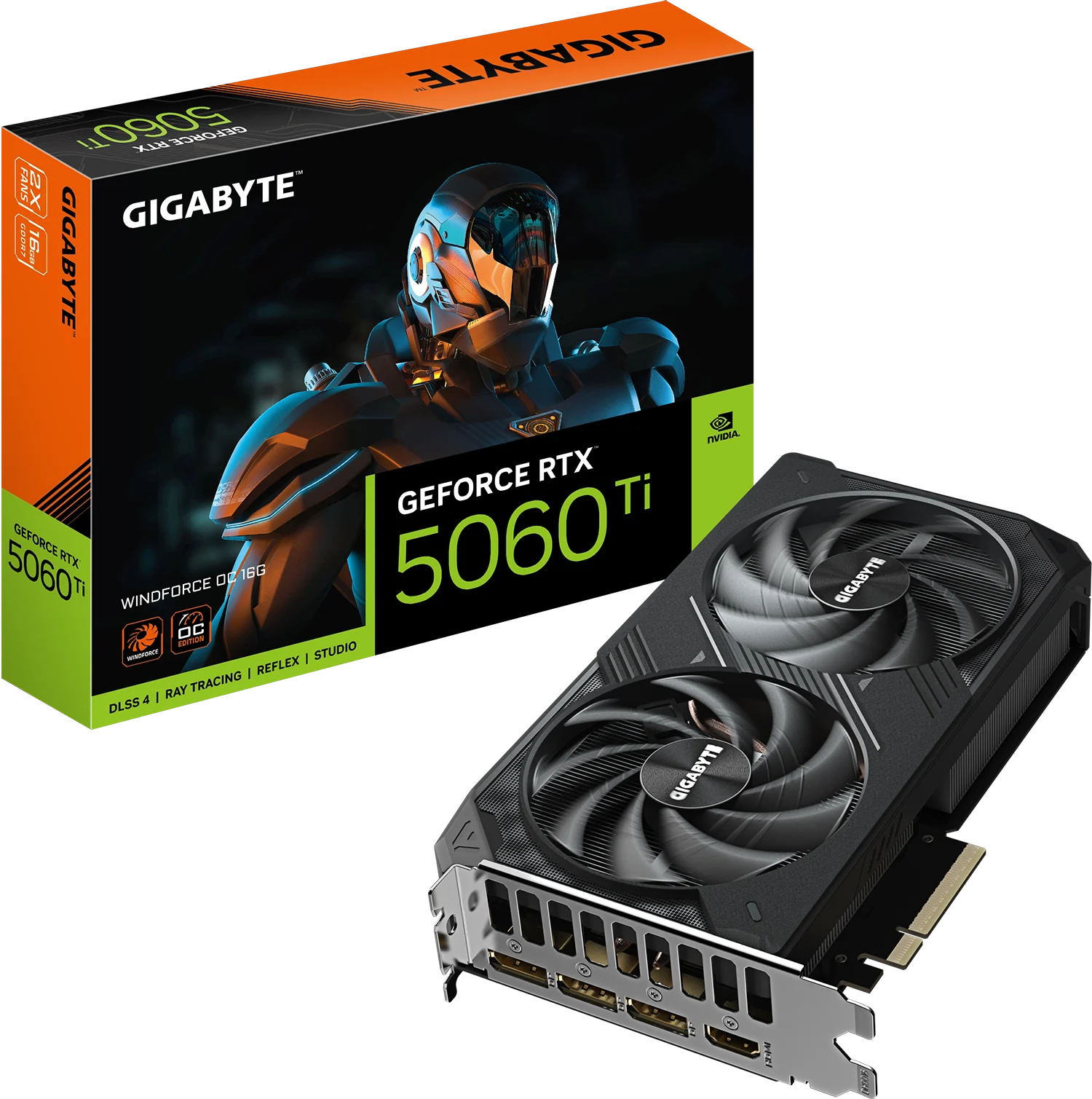 GIGABYTE GeForce RTX 5060 Ti WINDFORCE OC 16GB GDDR7 Graphics Card