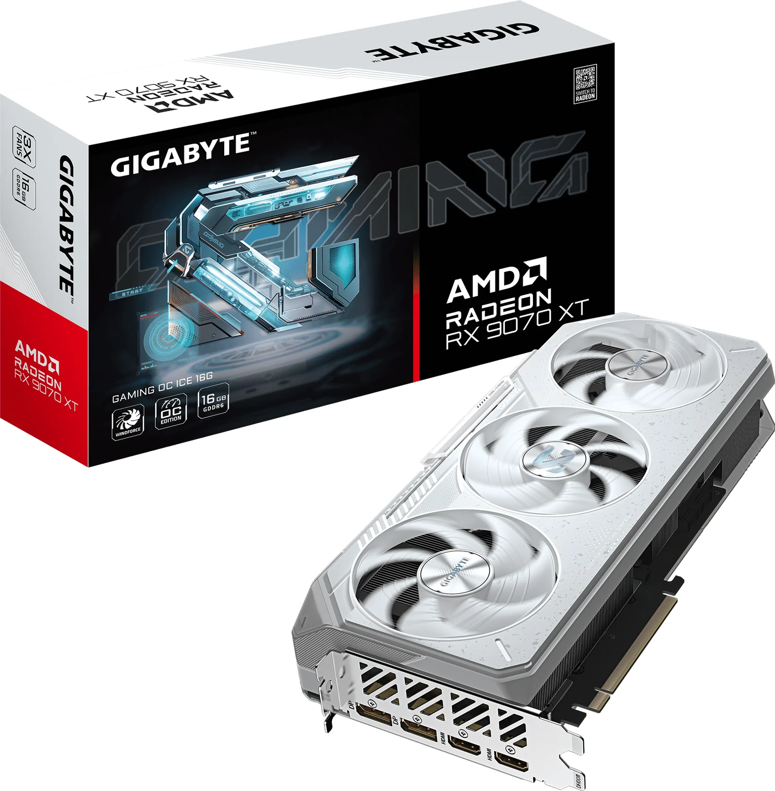 GIGABYTE Radeon RX 9070 XT GAMING OC ICE 16GB GDDR6 Graphics Card GIGABYTE Radeon RX 9070 XT GAMING OC ICE 16GB GDDR6 Graphics Card