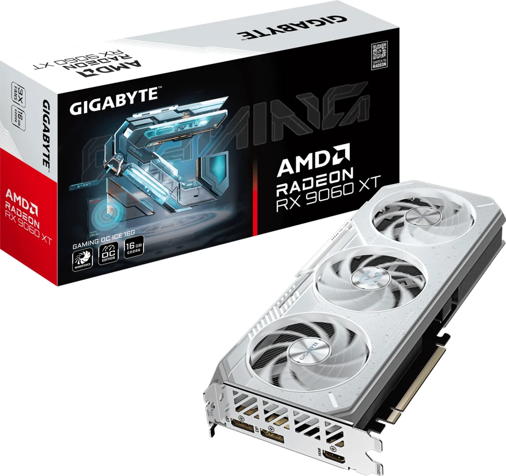 GIGABYTE Radeon RX 9060 XT GAMING OC ICE 16GB GDDR6 Graphics Card
