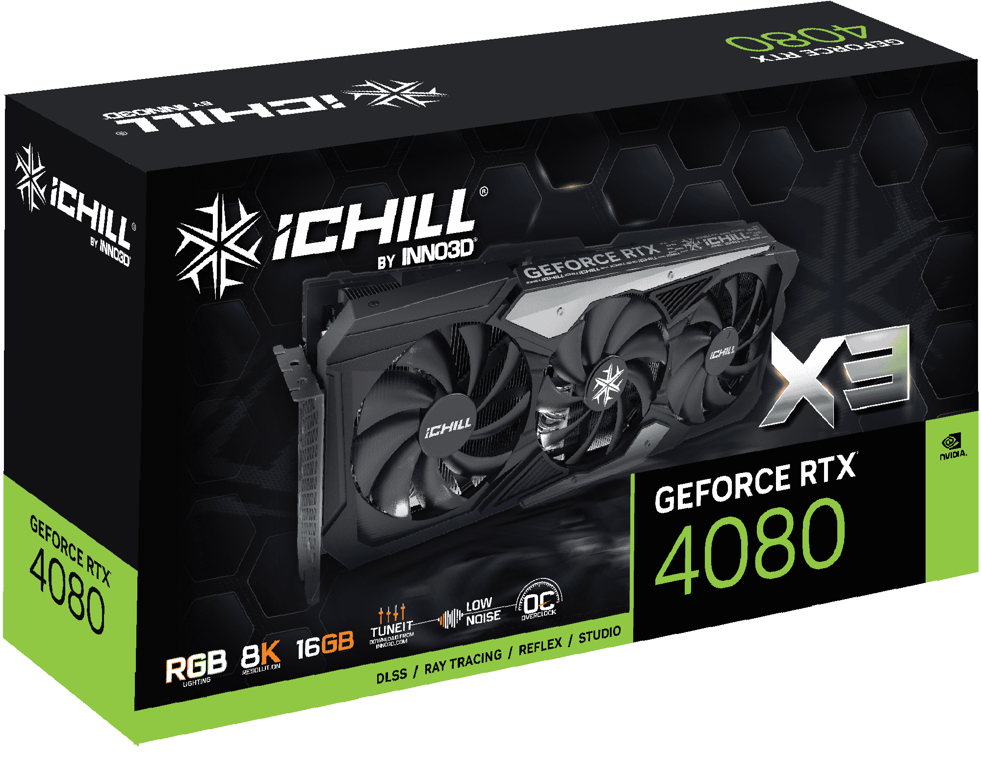 Inno3D GeForce RTX 4080 iChill X3 16GB GDDR6X PCI-Express Graphics Card