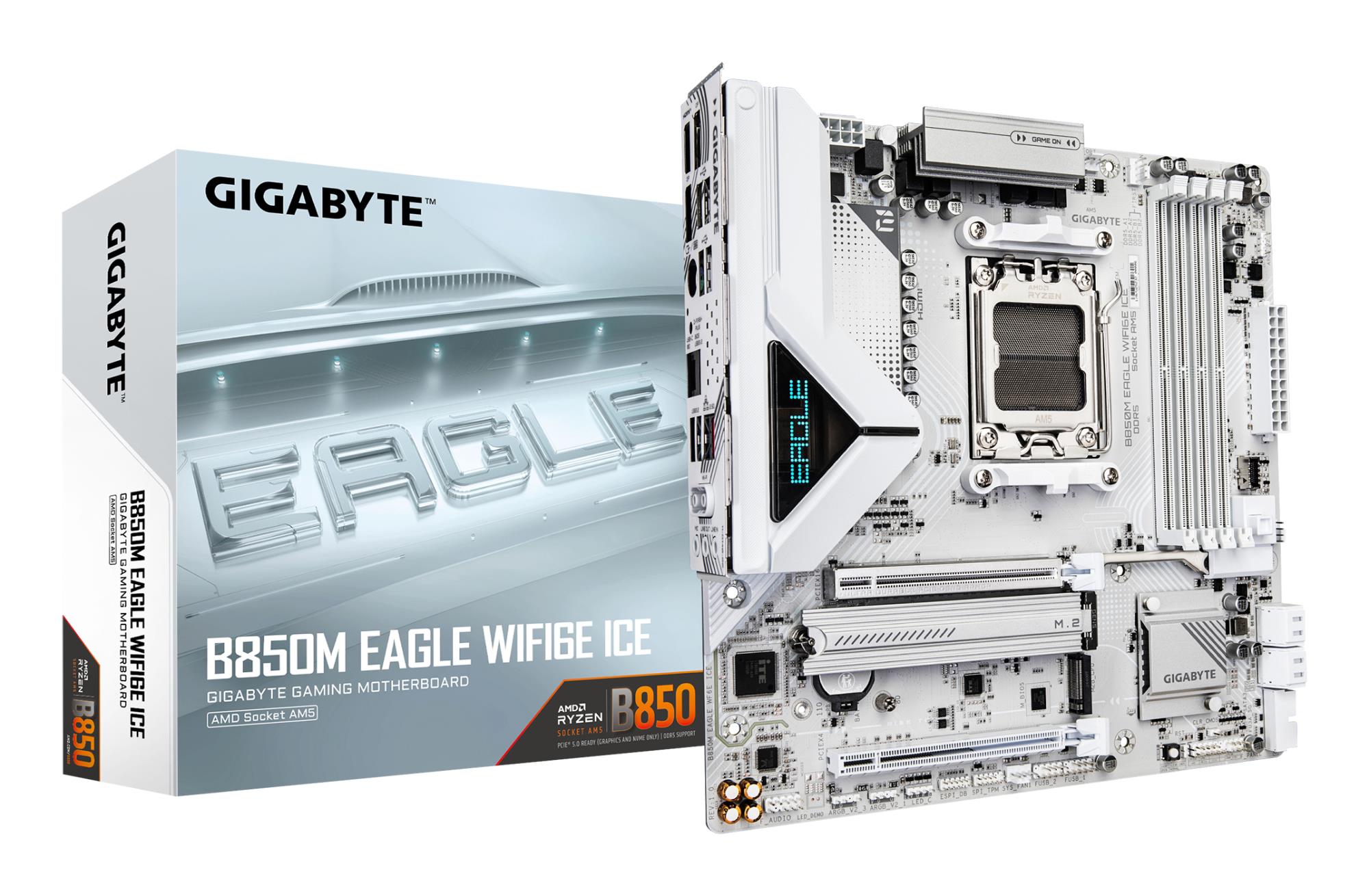 GIGABYTE B850M EAGLE WIFI6E ICE AM5 Micro-ATX Motherboard