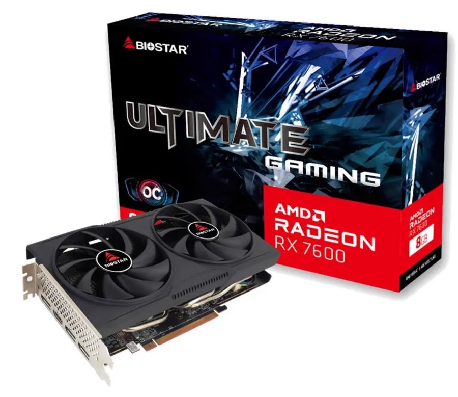 BIOSTAR Radeon RX 7600 OC 8GB Graphics Card