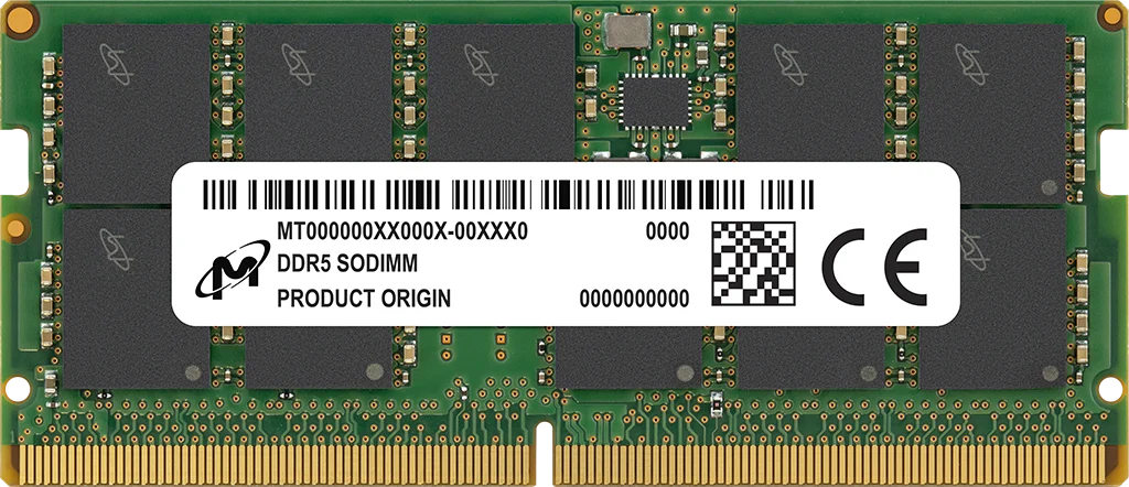 Micron 16GB DDR5-5600 ECC SODIMM 1Rx8 CL46 (MTC10C1084S1TC56BR)