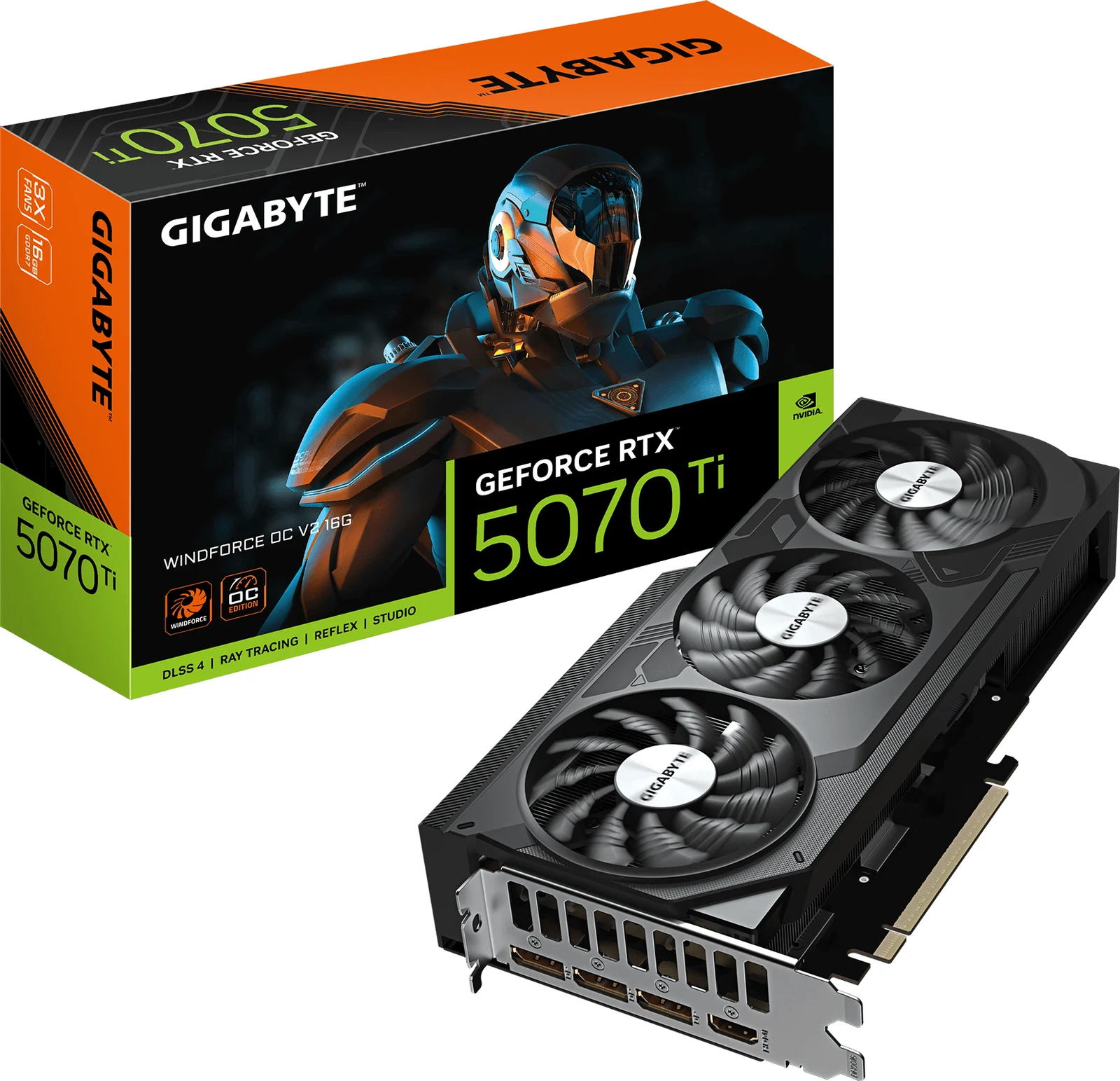 GIGABYTE GeForce RTX 5070 Ti WINDFORCE OC SFF V2 16GB GDDR7 Graphics Card