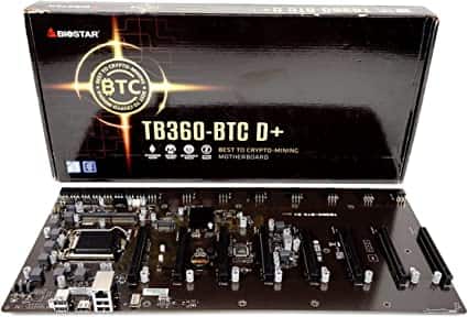Biostar TB360-BTC D+ (Intel 8e en 9e Gen) LGA1151 SODIMM DDR4 8 GPU Ondersteuning GPU Mining Moederbord