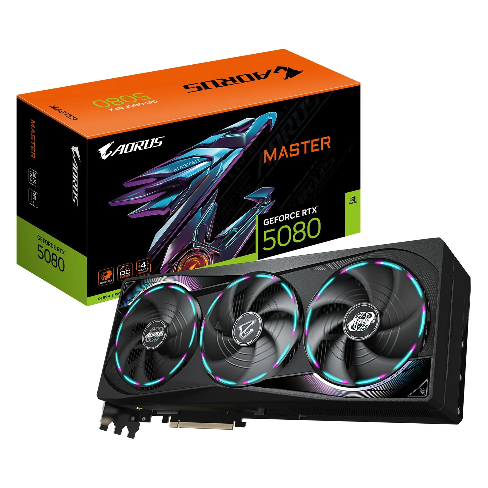 GIGABYTE AORUS GeForce RTX 5080 MASTER 16G Black rev. 1.0