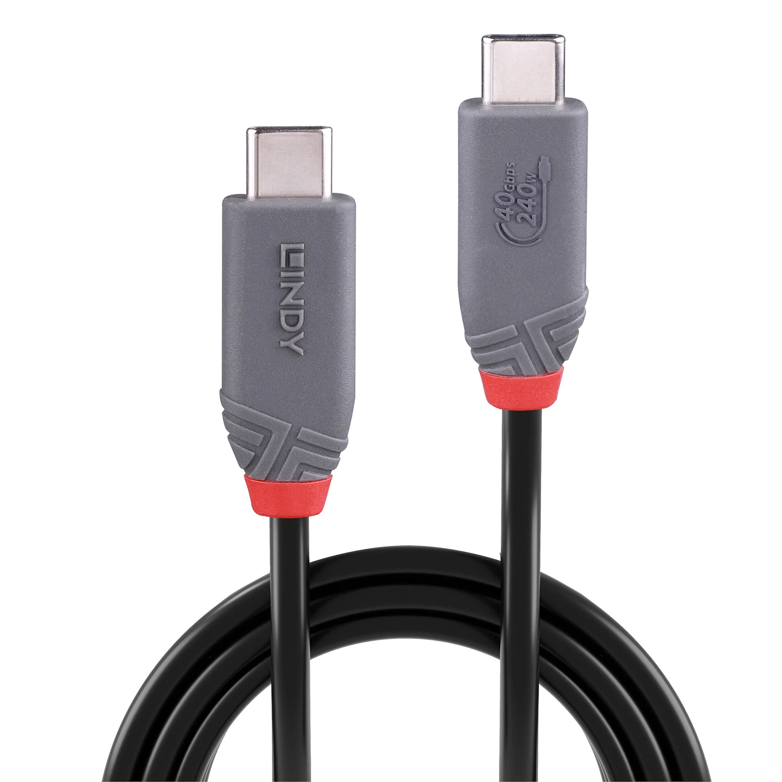 Lindy USB4 40Gbps 240W USB-C Cable 1.5m Anthra Line — Photo 2 of 3