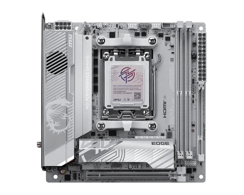 MSI MPG X870I EDGE TI EVO WIFI AM5 Mini-ITX Motherboard — Photo 2 of 5
