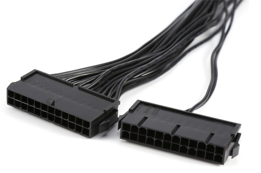 Adaptador de Cabo de Fonte de Alimentação ATX Dupla PSU 24Pin 20+4pin para Mineração — Fotografia 3 de 3