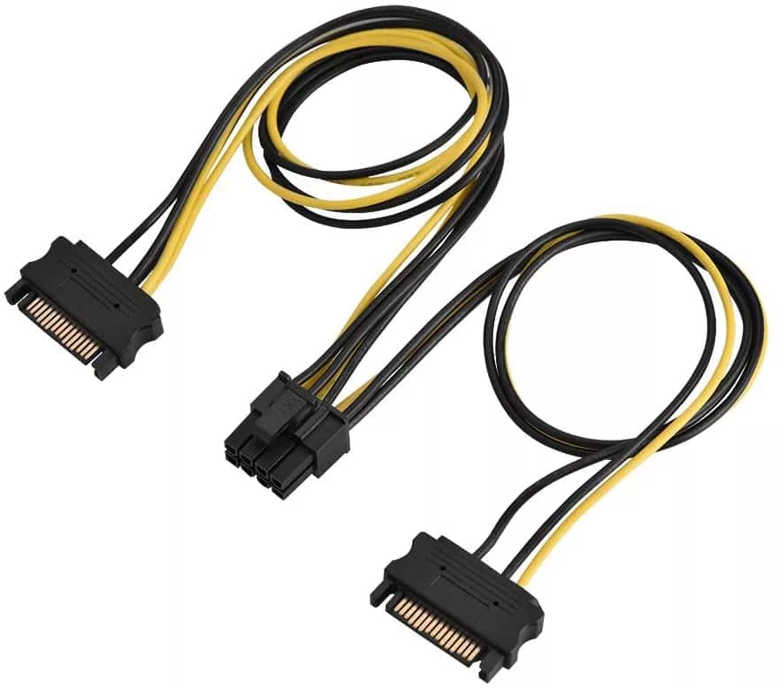 PCI-E 8Pin (6+2pin) To Dual SATA Adapter Cable — Photo 1 of 2