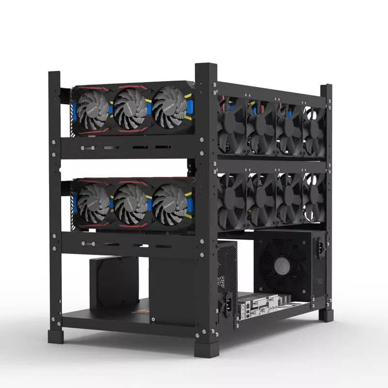 12xGPU vorgefertigte Mining-Rig ohne Grafikkarten | einschließlich aller anderen Komponenten. — Foto 1 von 3