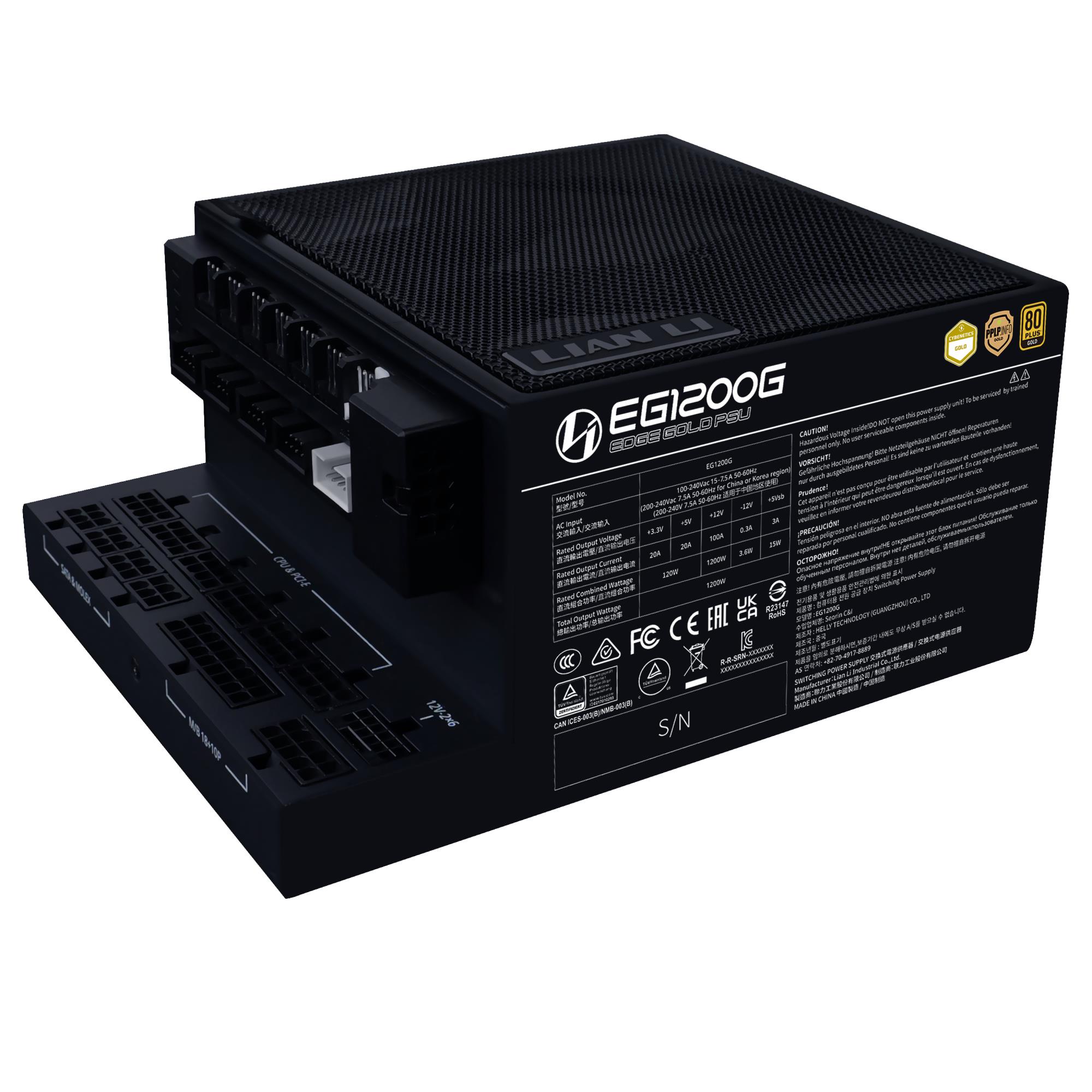 Lian Li EDGE GOLD 1200W Black ATX 3.1 PSU with Hub
