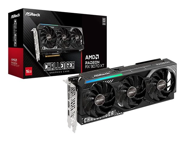 ASRock Radeon RX 9070 XT Challenger 16GB GDDR6 Graphics Card