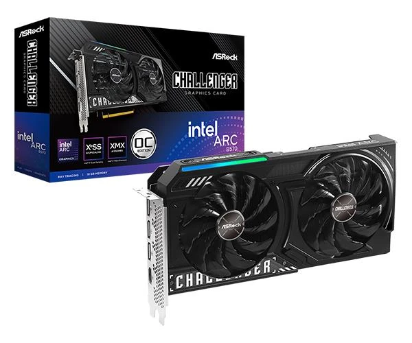 ASRock Intel Arc B570 Challenger 10GB OC Graphics Card