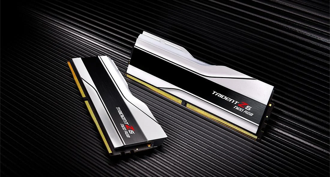 Kit de memorie alb G.SKILL Trident Z5 Neo RGB 32GB (2x16GB) DDR5-6400 CL32