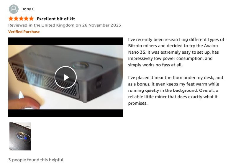 Amazon review — Avalon Nano 3S