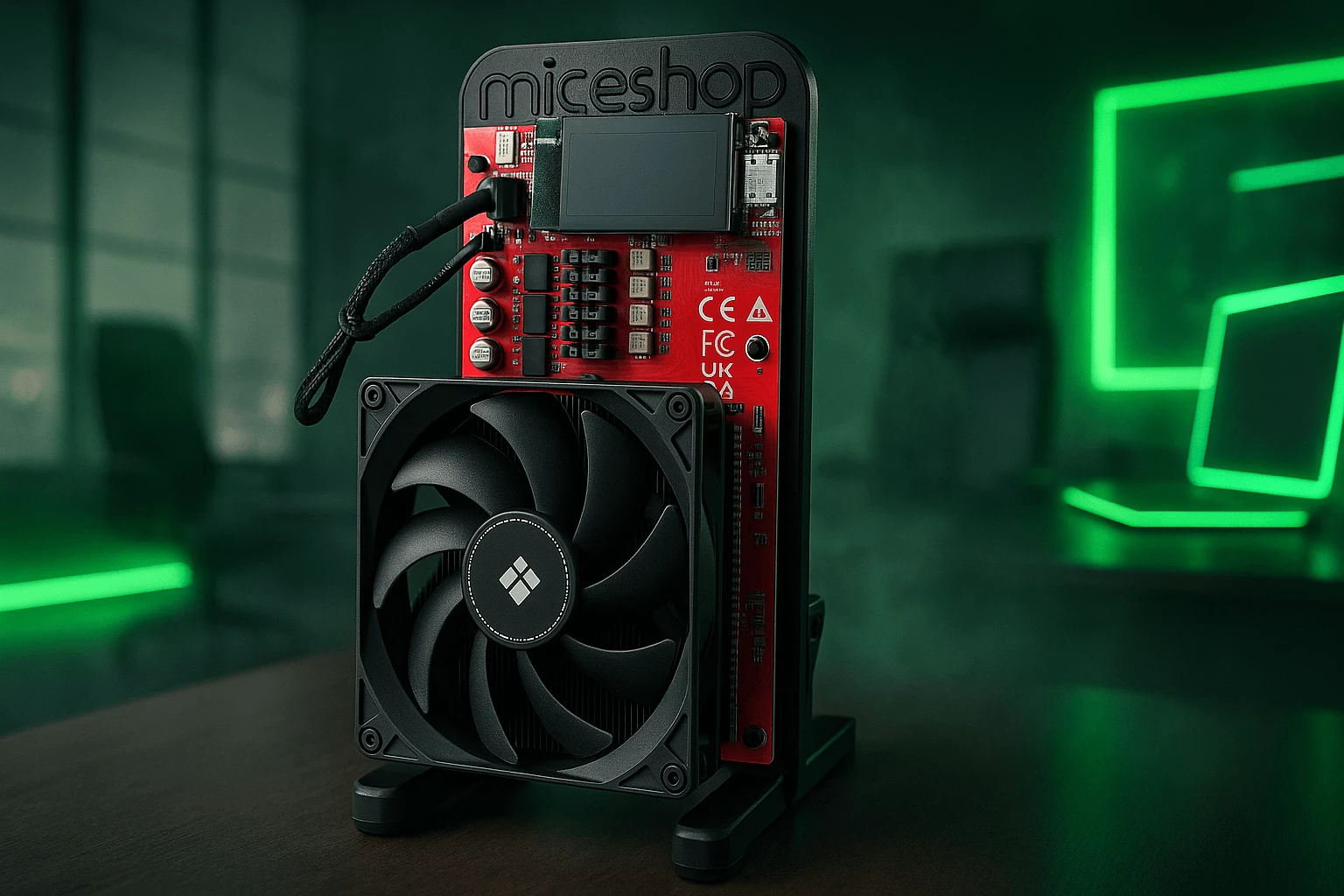 NerdQaxe++ Bitcoin Miner – 5 TH/s, Made In Germany, Raffreddamento In Rame, Plug-and-play Con Alimentatore