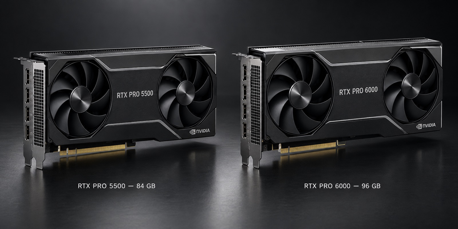 RTX PRO 5500 vs RTX PRO 6000 Blackwell workstation GPUs side by side