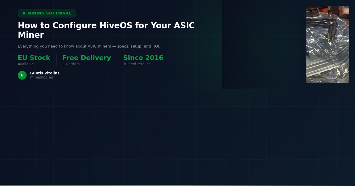 Hur du konfigurerar HiveOS för din ASIC-miner