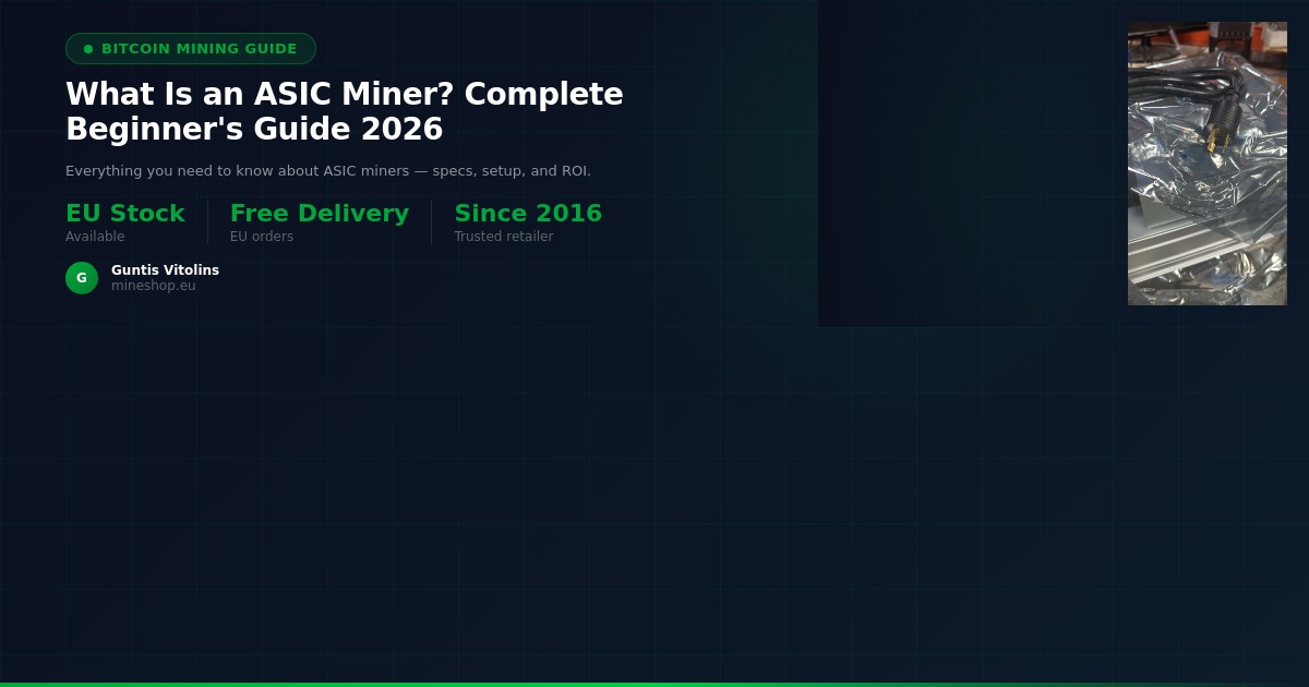 Vad är en ASIC-miner? Komplett nybörjarguide 2026