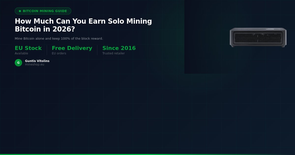 How Much Can You Earn Solo Mining Bitcoin in 2026?