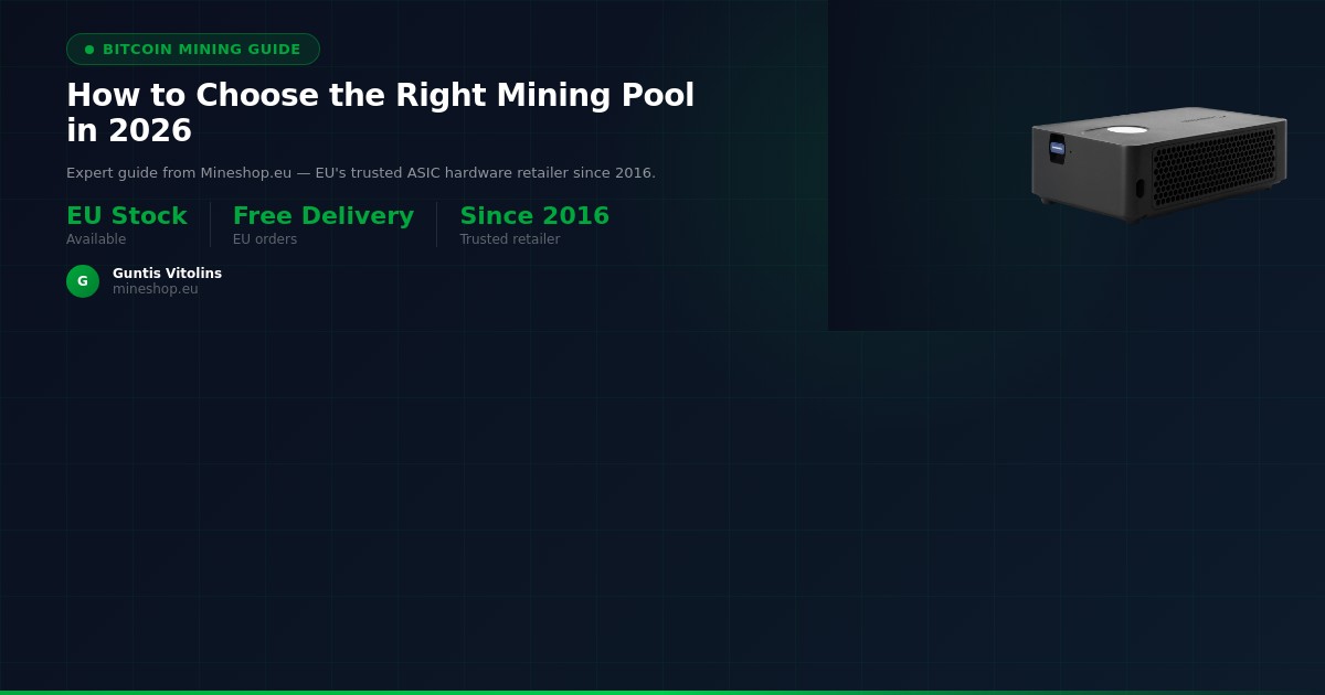 How to Choose the Right Mining Pool in 2026