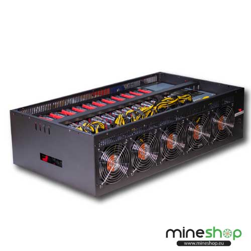 MineBox12 all in one 12gpu mining rig case quiet PSU (in s