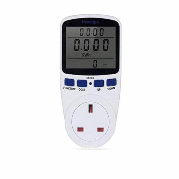 UK Digital Watt-meter Meter Plug Socket Power Consumption Meter