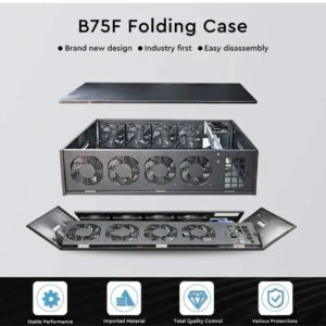 B75F foldable 8xgpu mining server case